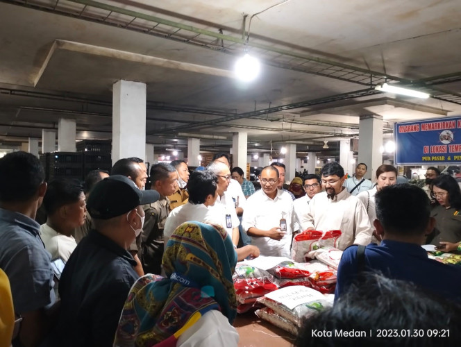 KPPU Kanwil I Bersama TPID Sumut Sidak Pasar Tradisional Kota Medan